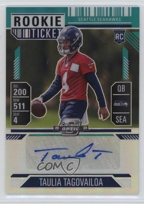 2024 Contenders Optic Teal Prizm 29/99 Taulia Tagovailoa #143 Rookie Auto RC 8d4