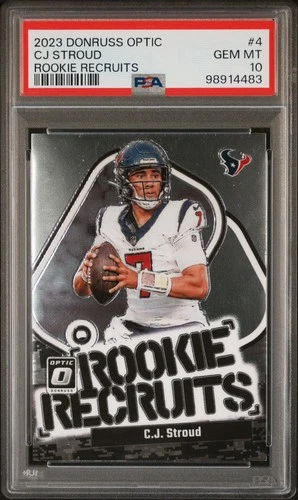 2023 Donruss Optic Rookie Recruits CJ Stroud #4 Houston Texans RC PSA 10
