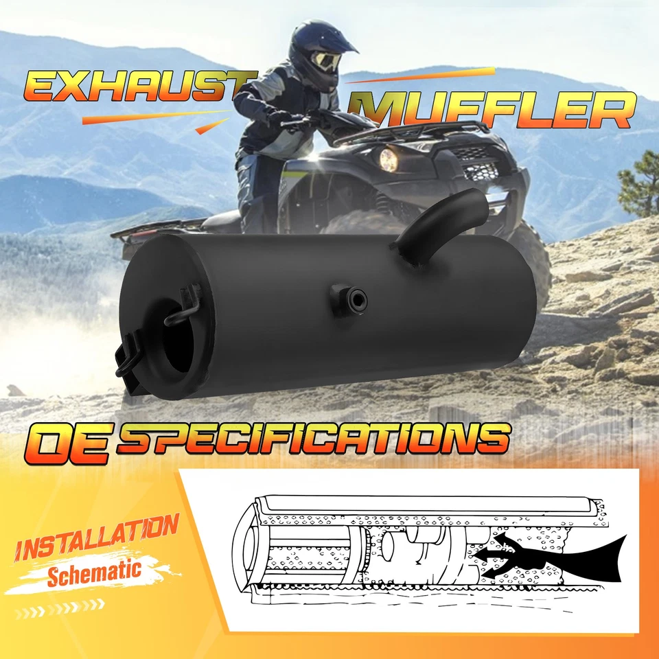 New Exhaust Muffler for Polaris Sportsman 500 4X4 HO 1261042-029 2001-2013 Foto 4 de 4