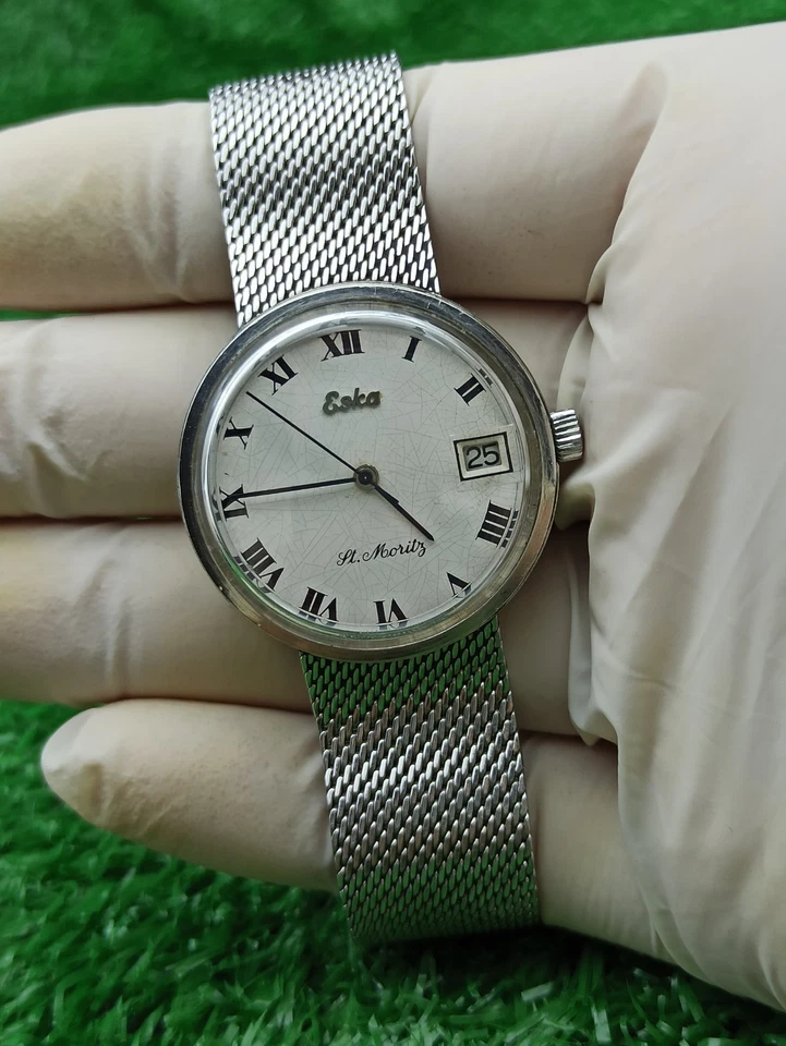 Reloj Eska St.Moritz cuerda manual 21 joyas vintage Cal. 7001 ETA - Hecho en Suiza Foto 4 de 4