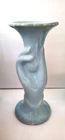 Vintage Art Deco Vase Tulip Hand Baby Blue 7"  USA Shawnee Pottery
