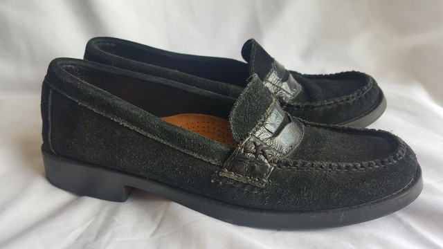 black suede loafers womens