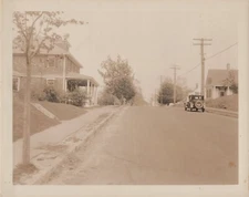 VINTAGE BLACK & WHITE AMERICAN STREET SCENE MASSASOIT TOWN 1930s Photo Y 414