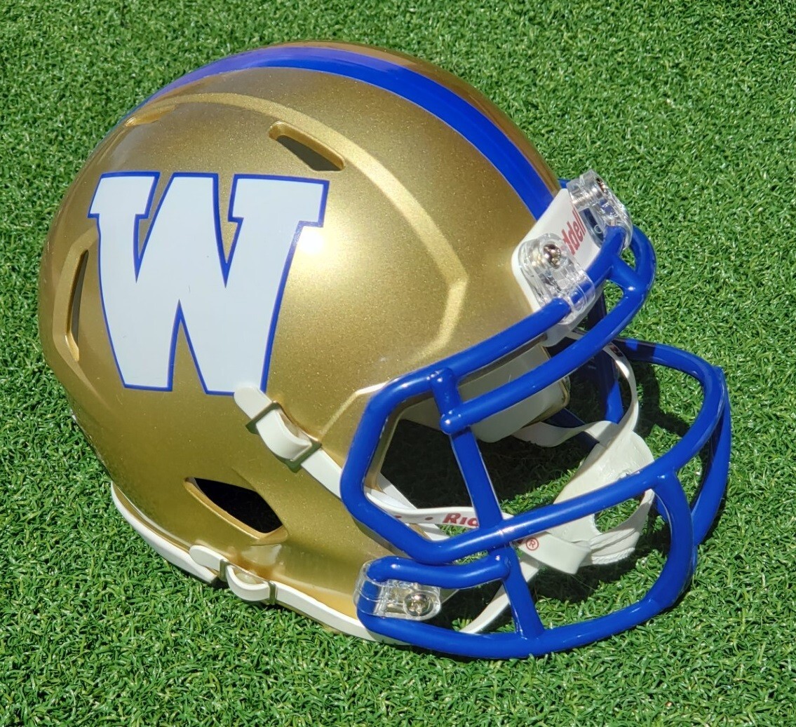 WINNIPEG BLUE BOMBERS 1980-94 STYLE FOOTBALL MINI SPEED HELMET