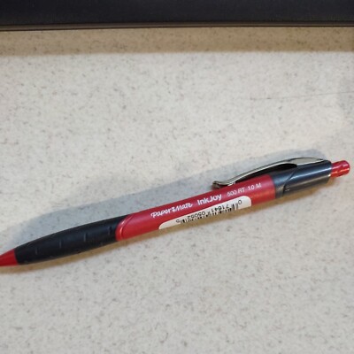 Paper Mate Ink Joy 500 RT- 1.0m, RED with Black ink - 1 Pen