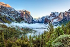 Landscape nature mountains yosemite national park usa Custom Gaming Mat Desk
