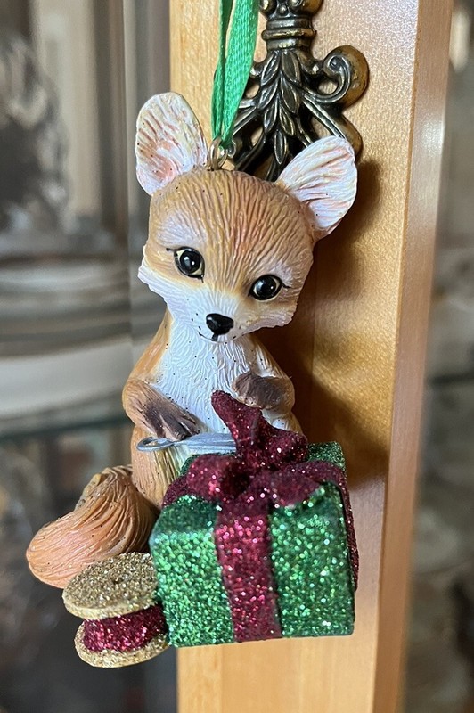 Danbury Mint The Baby Animal Collection Fox Christmas Ornament
