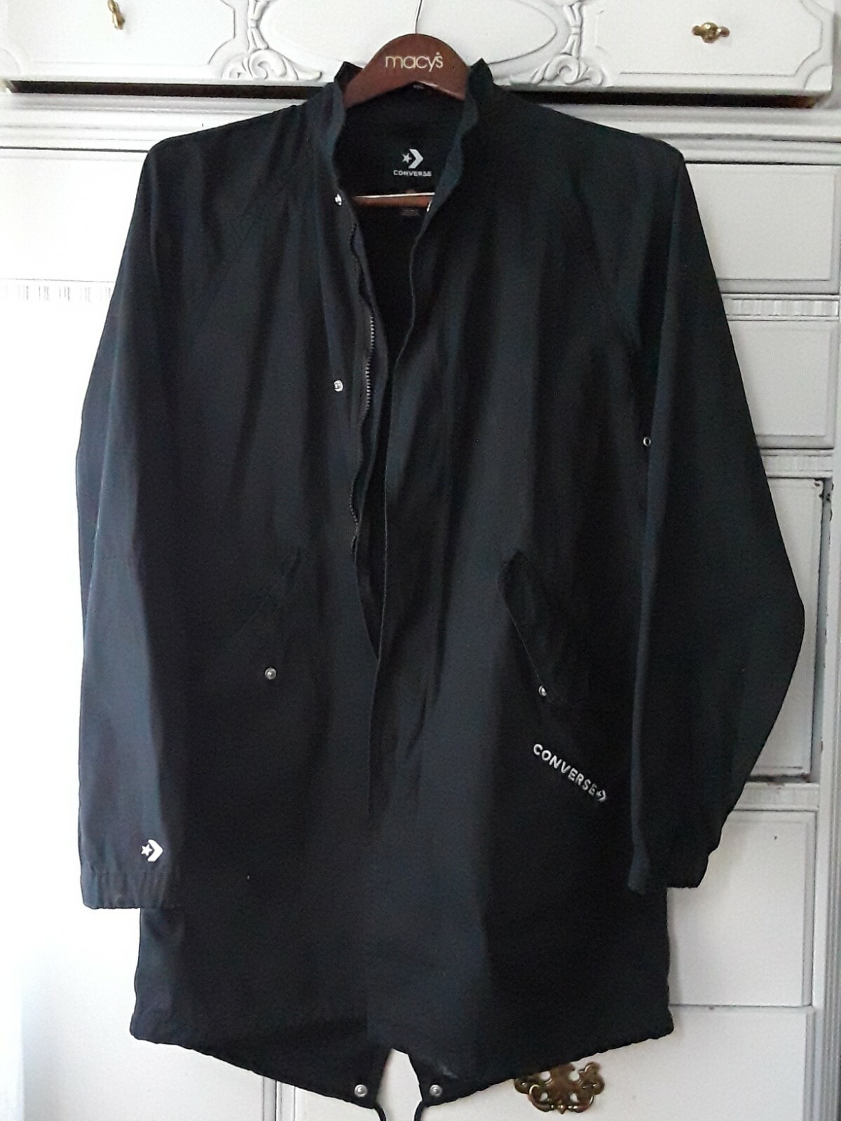 Converse One Star Mens Jacket Utility Pockets Navy Blue Size M Fish Tail Ebay