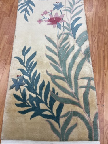 2'6" x 12'2" Chinese Art Deco Oriental Rug Floor Runner - Hand Made - 100% Wool - Picture 6 of 11