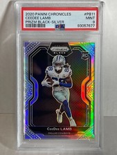 2020 Panini Chronicles Ceedee Lamb Prizm Black-Silver PSA 9