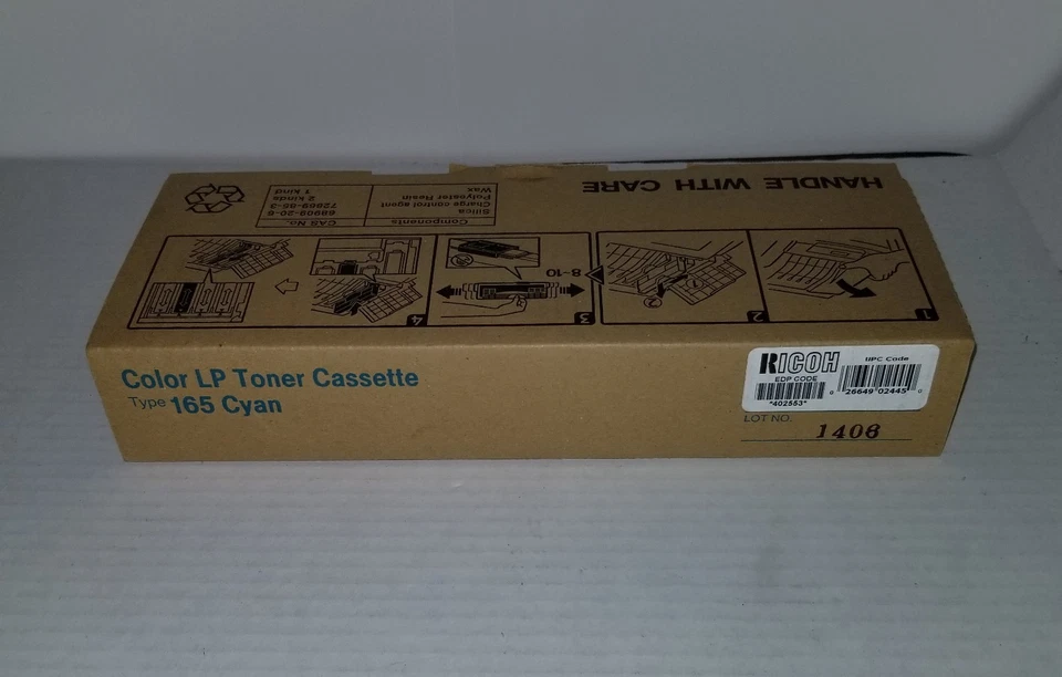Ricoh 402553 Cartucho de Toner Ciano LP Tipo 165 Genuíno OEM Novo Na Caixa - Imagem 4 de 4