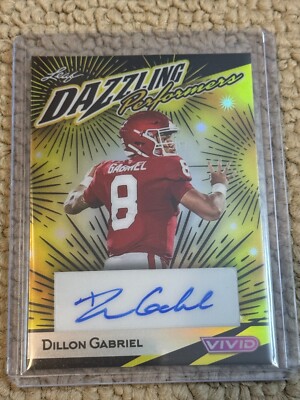 2024 Leaf Vivid Dazzling Performers Autograph #DP-DG1 Dillon Gabriel #D 1/5