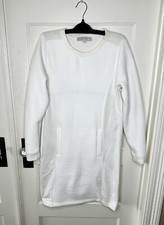 EUC Ann Taylor Loft Dress Warm Cozy Winter White with Pockets Size Medium