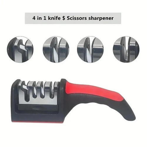 3-segment Knife Sharpener Stainless Steel Kitchen Tool for All Knives - Picture 3 of 26