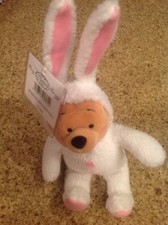 NEW Retired Japan Disney Store Winne the Pooh White Bunny 8" Mini Bean Bag Plush