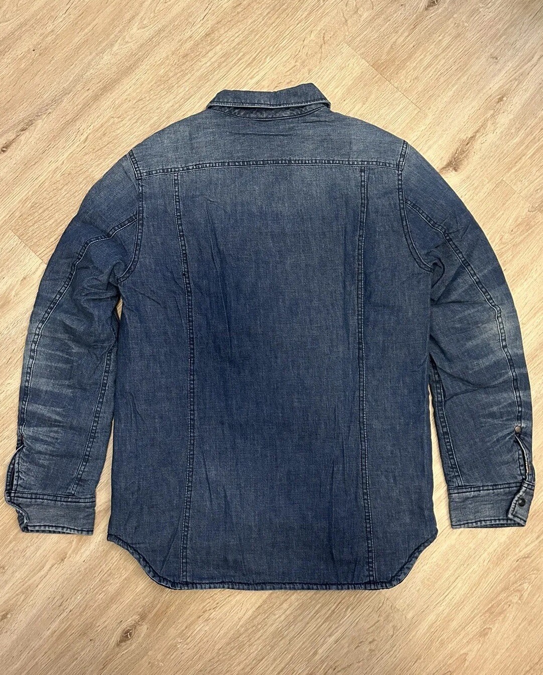 G Star Raw Original Denim Jacket Button Puffer Size S… Gem