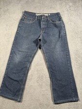 Southpole Jeans Juniors 30x25 Relaxed Baggy Fit Blue Dark Wash Retro Y2K Hemmed