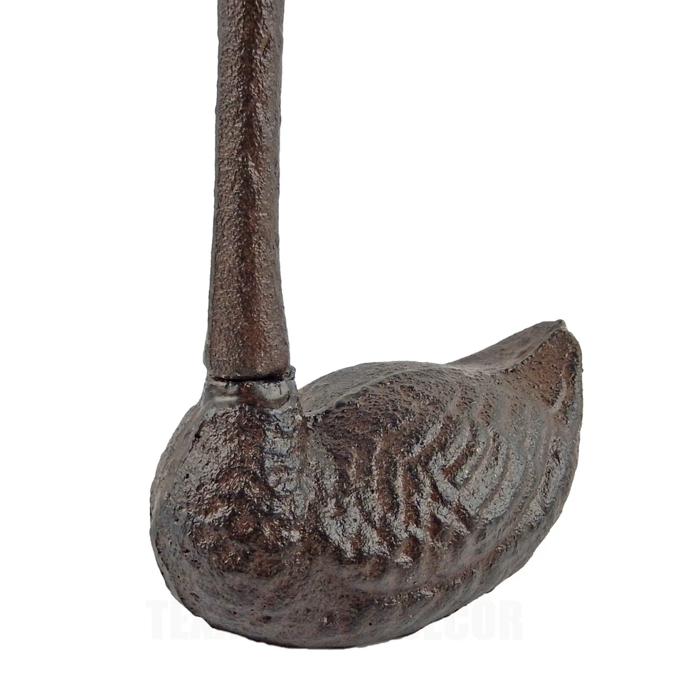 Soporte para rollos de toallas de papel de mesa de pato de hierro fundido acabado marrón antiguo rústico Foto 4 de 4