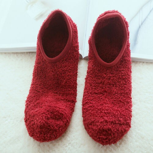 Women Mens Warm Non-slip Socks Home Fleece Thick Bed Slipper Floor Ankle Socks - Picture 14 of 20