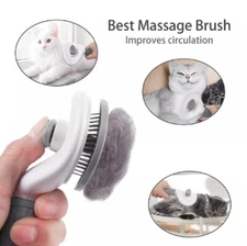 Pet Hair Remover Brush – Self-Cleaning Deshedding Grooming Comb for Dogs & Cats