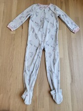 CARTER'S Girls Fleece One Piece Footed Pajamas Unicorn Size 8