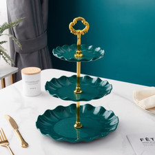 3 Tier Plastic Cake Stand Dessert Plate Party Fruit Home Storage Rack Decor Chic