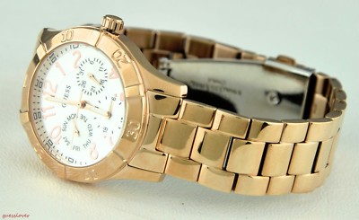 Montre Guess Femme Rose Doré - Acier, Mouvement à Pile, Neuve Avec étiquettes