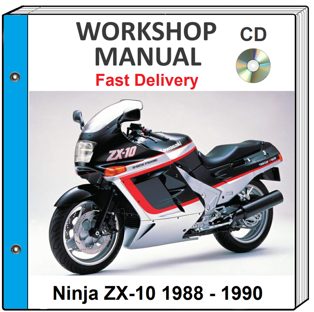 KAWASAKI NINJA ZX-10 1988 1989 1990 SERVICE REPAIR SHOP MANUAL ON