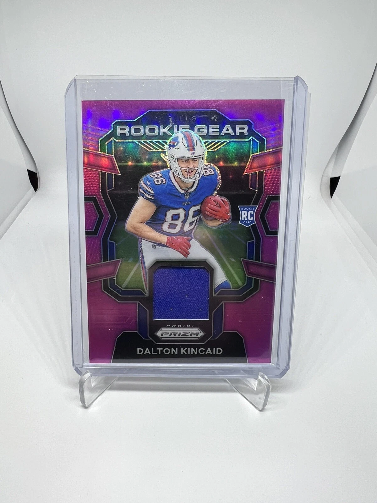 2023 Prizm Dalton Kincaid Pink Rookie Gear Jersey Rookie RC #RG-DK Buffalo Bills