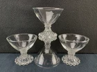 4 Vintage Anchor Hocking Boopie Footed Sherbet Clear Glass Dessert Dishes B
