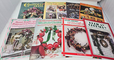 Lot 8 Vintage Christmas Holiday Wreath Making Seasonal Decor Craft Pattern Books