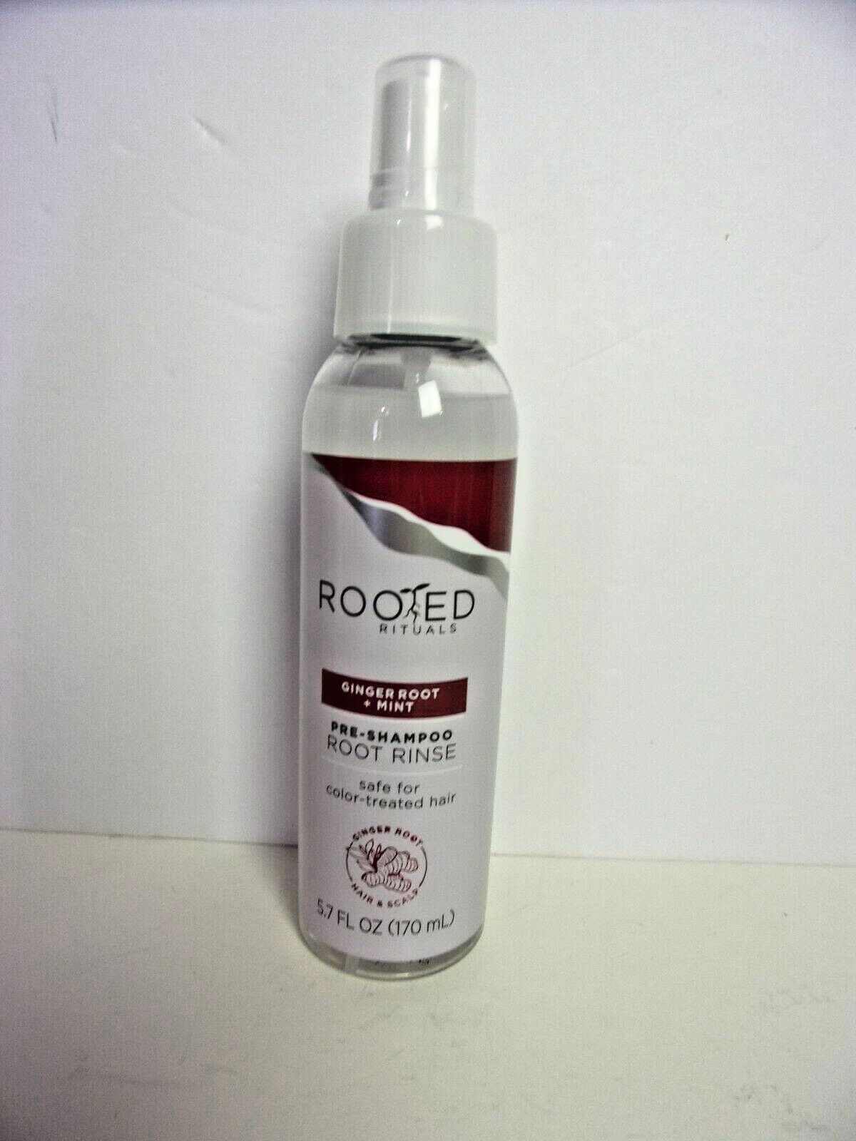 Rooted Rituals Model Lot 2 Rooted Rituals Ginger Root and Mint PRE-SHAMPOO ROOT RINSE 5.7 oz ...