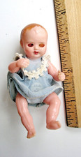 Vintage Miniature Sleepy-eyed Doll: Plastic or Celluloid -made in Italy
