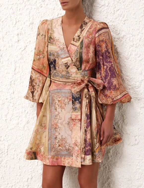 【ZIMMERMANN】ラップオーバードレス  ZIMMERMANN Zimmermann Silk Wrap Top | Neiman Marcus