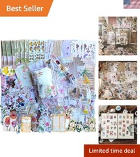 Creative 400PCS Vintage Scrapbook Kit: Retro Stickers Papers for Crafting Joy