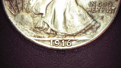 Photo of a 1916-S Walking Liberty Half Dollar from an eBay listing that sold on Jul 16, 2026