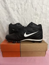 NUEVO Botines de béisbol Nike para hombre talla 11 MCS Keystone 3/4 Hi negros zapatos con cordones