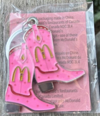 New 2025 McDonald's Shania Twain Pink Cowboy Boots Keychain Canada