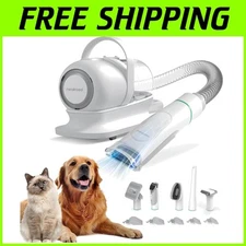 Quiet & Efficient Pet Grooming Kit with Vacuum Suction & Adjustable Combs