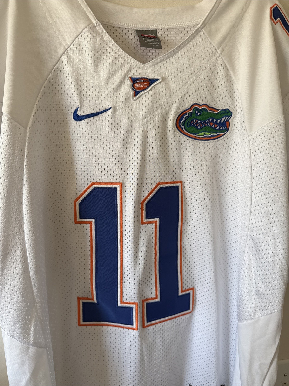 Men’s Nike Jordan Reed #11 Florida Gators Authentic Jersey Sz 54 - White RARE thumbnail 2