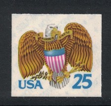 Scott 2431, edición de folleto - Águila y escudo - MNH (S/A) 25c 1989 - sin usar como nuevo