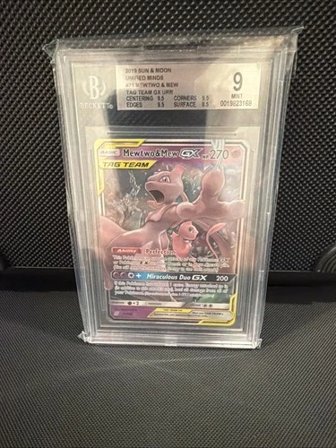 Pokemon TCG Mewtwo & Mew GX #71/236 Tag Team Full Art Ultra Rare Beckett BGS 9
