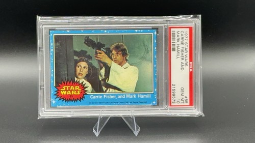 1977 Topps Star Wars #65 Carrie Fisher and Mark Hamill — PSA (grade unconfirmed)