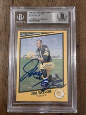 Jim Taylor 1990 Packers SB 1 25th Anniversary Autographed Signed Auto BAS