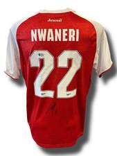 ETHAN NWANERI SIGNED ARSENAL FC 2025/26 HOME SHIRT (ACG CERT AG16584)