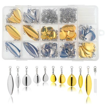 Tail Spinners for Wacky Rig: 100pcs Willow Colorado Spinner Blades with Ball ...