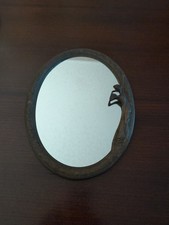 SPECCHIERA LIBERTY DA TAVOLO, METALLO, CM 20 X 26