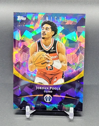 2025-26 Topps Midnight JORDAN POOLE Daybreak Ice Refractor #'d 2/5 Wizards #25