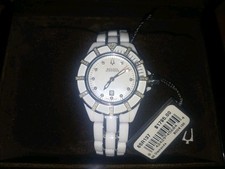 New Bulova Accutron 65R137 Mirador Ceramic White 50 Diamonds Swiss Watch 1,795