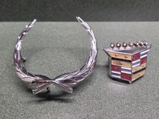 1967 1968 1969 1970 Cadillac Eldorado Hood Emblem Crest Wreath Ornament 1967 1968 1969 1970 Cadillac Eldorado Hood Emblem Crest Wreath Ornament